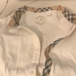 - Burberry onesie bodysuit 9 months mint/like new